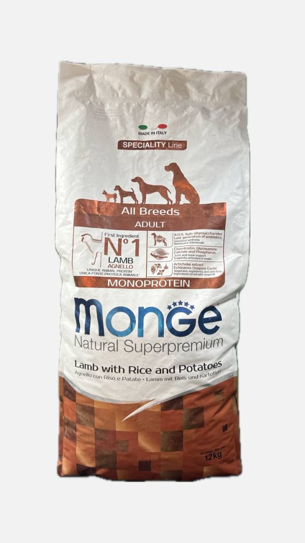 Monge Natural Superpremium Speciality Line غذای خشک سگ برای تمام نژادها با طعم گوشت بره